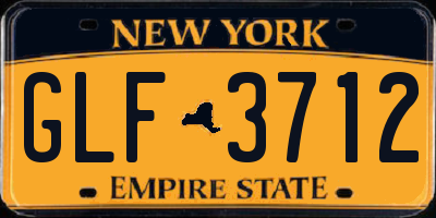 NY license plate GLF3712