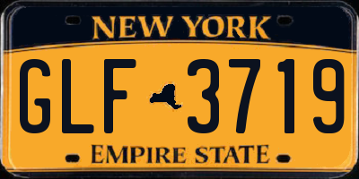 NY license plate GLF3719
