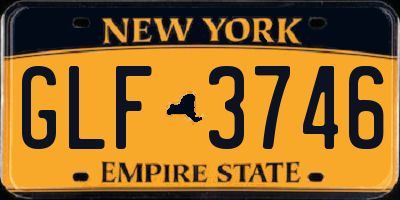 NY license plate GLF3746