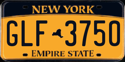 NY license plate GLF3750