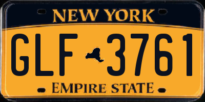 NY license plate GLF3761