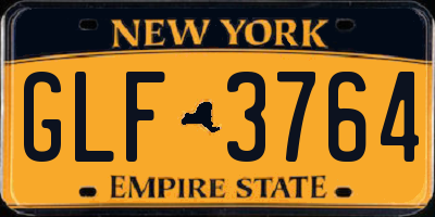 NY license plate GLF3764