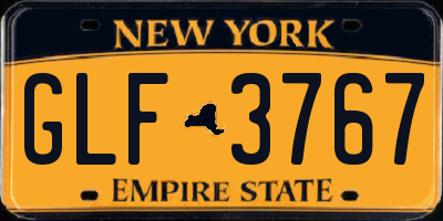 NY license plate GLF3767