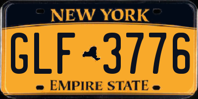 NY license plate GLF3776