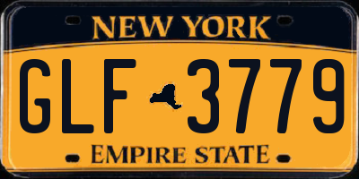 NY license plate GLF3779