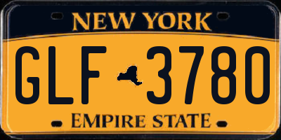 NY license plate GLF3780