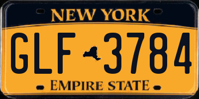 NY license plate GLF3784