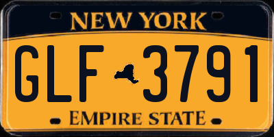 NY license plate GLF3791
