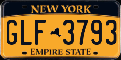NY license plate GLF3793