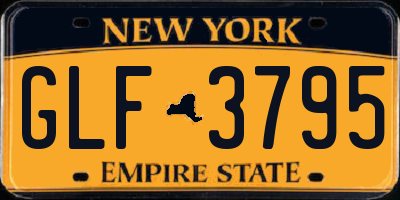 NY license plate GLF3795