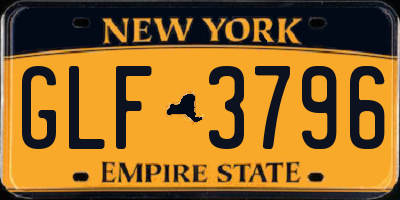 NY license plate GLF3796