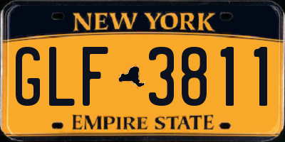 NY license plate GLF3811