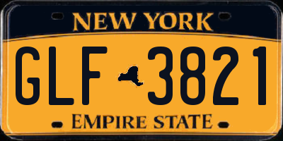 NY license plate GLF3821