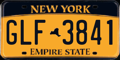 NY license plate GLF3841