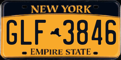 NY license plate GLF3846