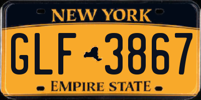 NY license plate GLF3867