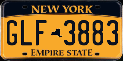 NY license plate GLF3883