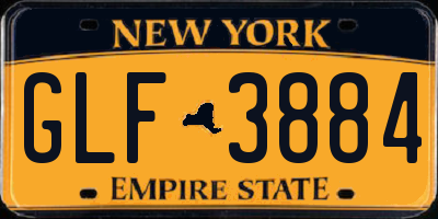 NY license plate GLF3884