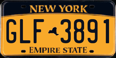 NY license plate GLF3891