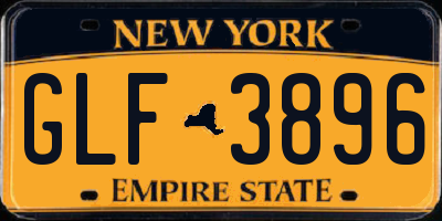 NY license plate GLF3896