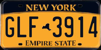 NY license plate GLF3914