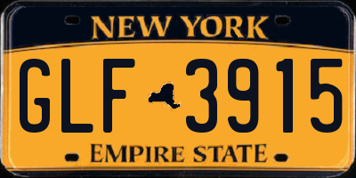 NY license plate GLF3915