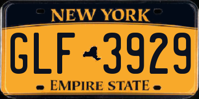 NY license plate GLF3929