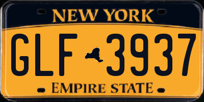 NY license plate GLF3937