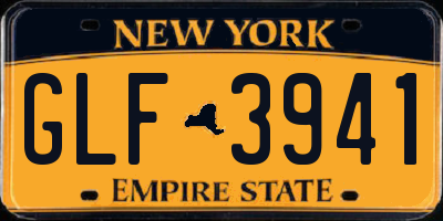 NY license plate GLF3941