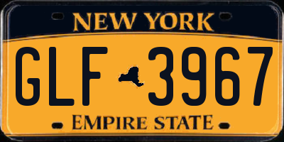 NY license plate GLF3967
