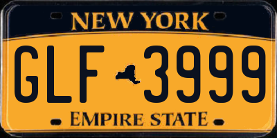 NY license plate GLF3999