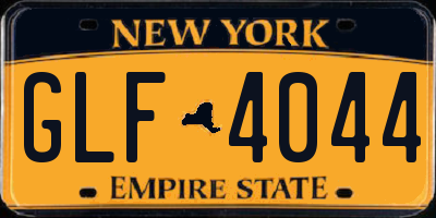 NY license plate GLF4044