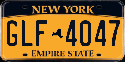 NY license plate GLF4047