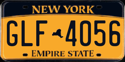 NY license plate GLF4056