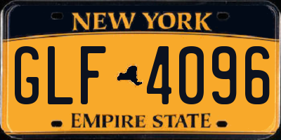 NY license plate GLF4096