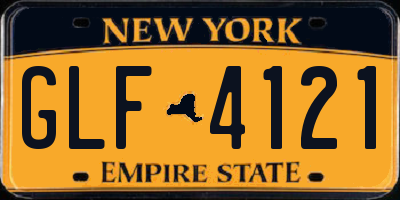 NY license plate GLF4121