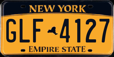 NY license plate GLF4127