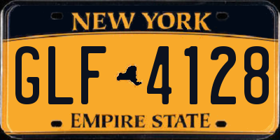 NY license plate GLF4128