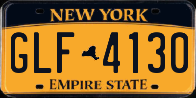 NY license plate GLF4130