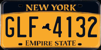 NY license plate GLF4132