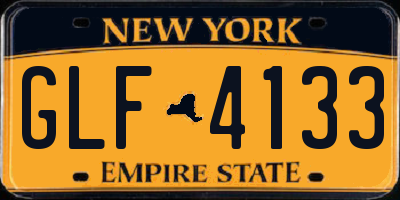 NY license plate GLF4133