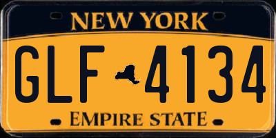 NY license plate GLF4134
