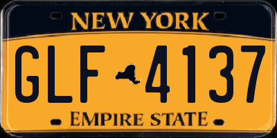 NY license plate GLF4137
