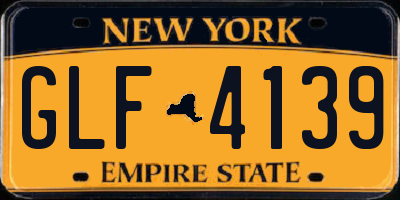 NY license plate GLF4139