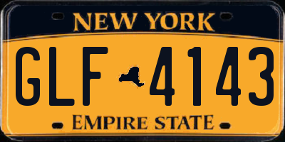 NY license plate GLF4143