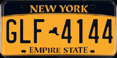 NY license plate GLF4144