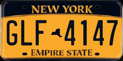 NY license plate GLF4147