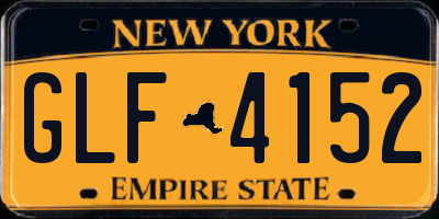 NY license plate GLF4152