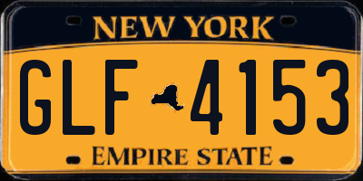 NY license plate GLF4153