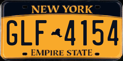 NY license plate GLF4154